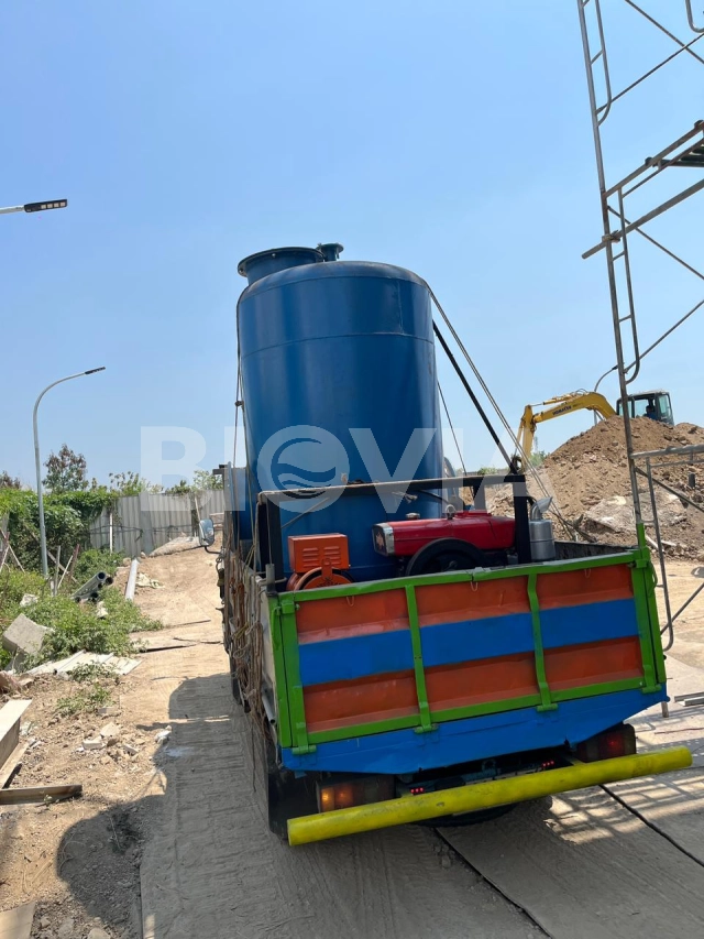 Pemasangan Biotank fiber untuk klinik oleh tim profesional BIOVIA